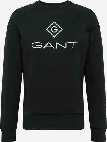 GANT Regular fit Sweatshirt 'Lock Up' in Zwart: voorkant