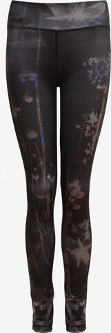 YOGISTAR.COM Skinny Yogi-leggings 'panarea' - Everglades in Grau: predná strana