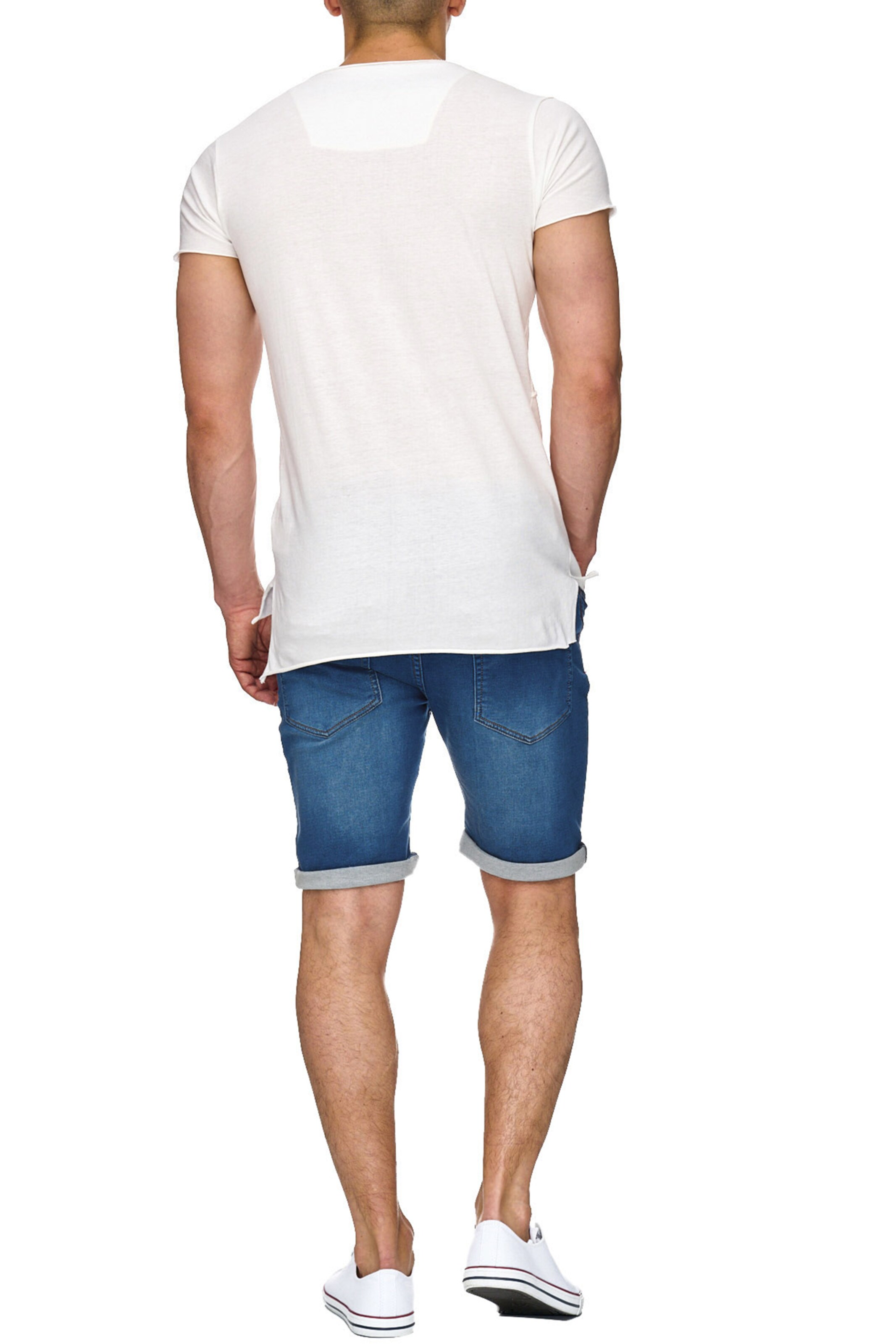 Coupe slim Pantalon ' Kadin Shorts ' INDICODE JEANS en bleu