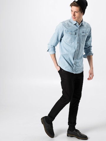 G-Star RAW Slim fit Button Up Shirt in Blue