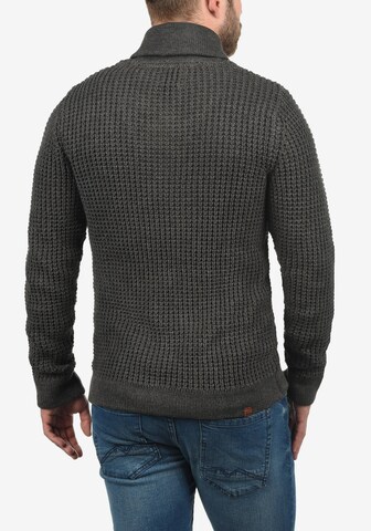 BLEND Schalkragenpullover 'Weko' in Grau