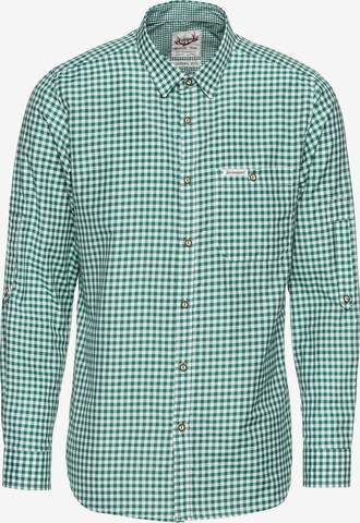 STOCKERPOINT Comfort fit Traditional Button Up Shirt 'Campos3' in Green: front