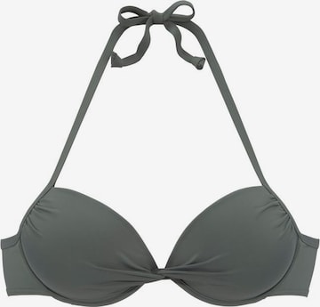 LASCANA - Top de bikini en verde: frente