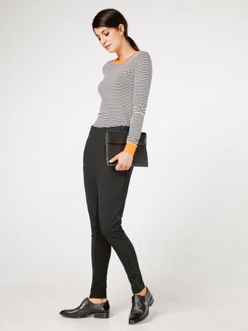 Kaffe Skinny Bandplooibroek 'Jillian' in Zwart