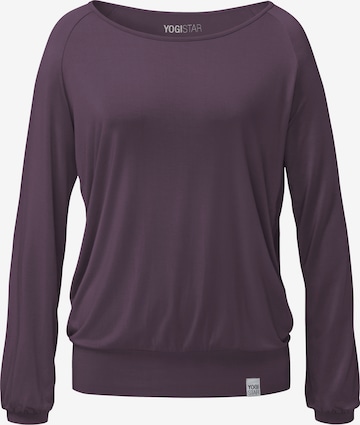 YOGISTAR.COM Longsleeve 'ala' in Lila: predná strana