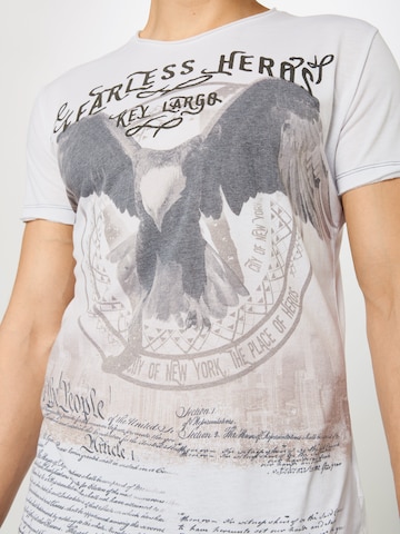 Key Largo Regular fit T-shirt 'MT FEARLESS' i vit