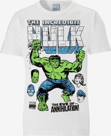 LOGOSHIRT T-Shirt "Hulk" in Weiß: predná strana