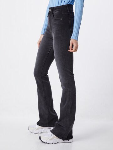 G-Star RAW Flared Jeans '3301' in Zwart: voorkant