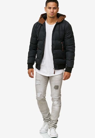 INDICODE JEANS Winter Jacket 'Adeline' in Black