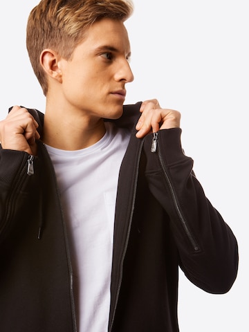 Urban Classics Zip-Up Hoodie in Black