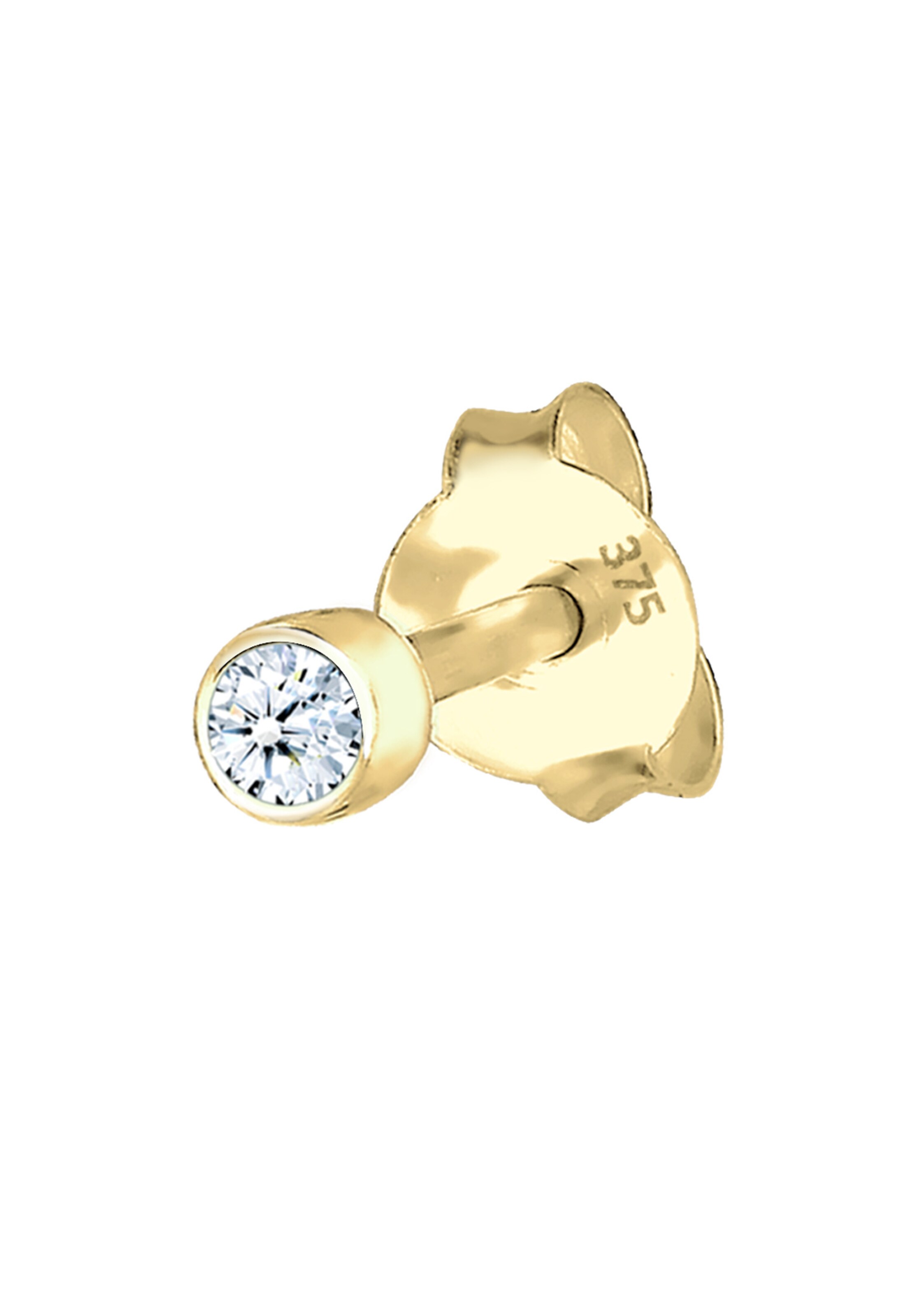 ELLI PREMIUM Ohrstecker 'Single' in Gold: Vorderseite