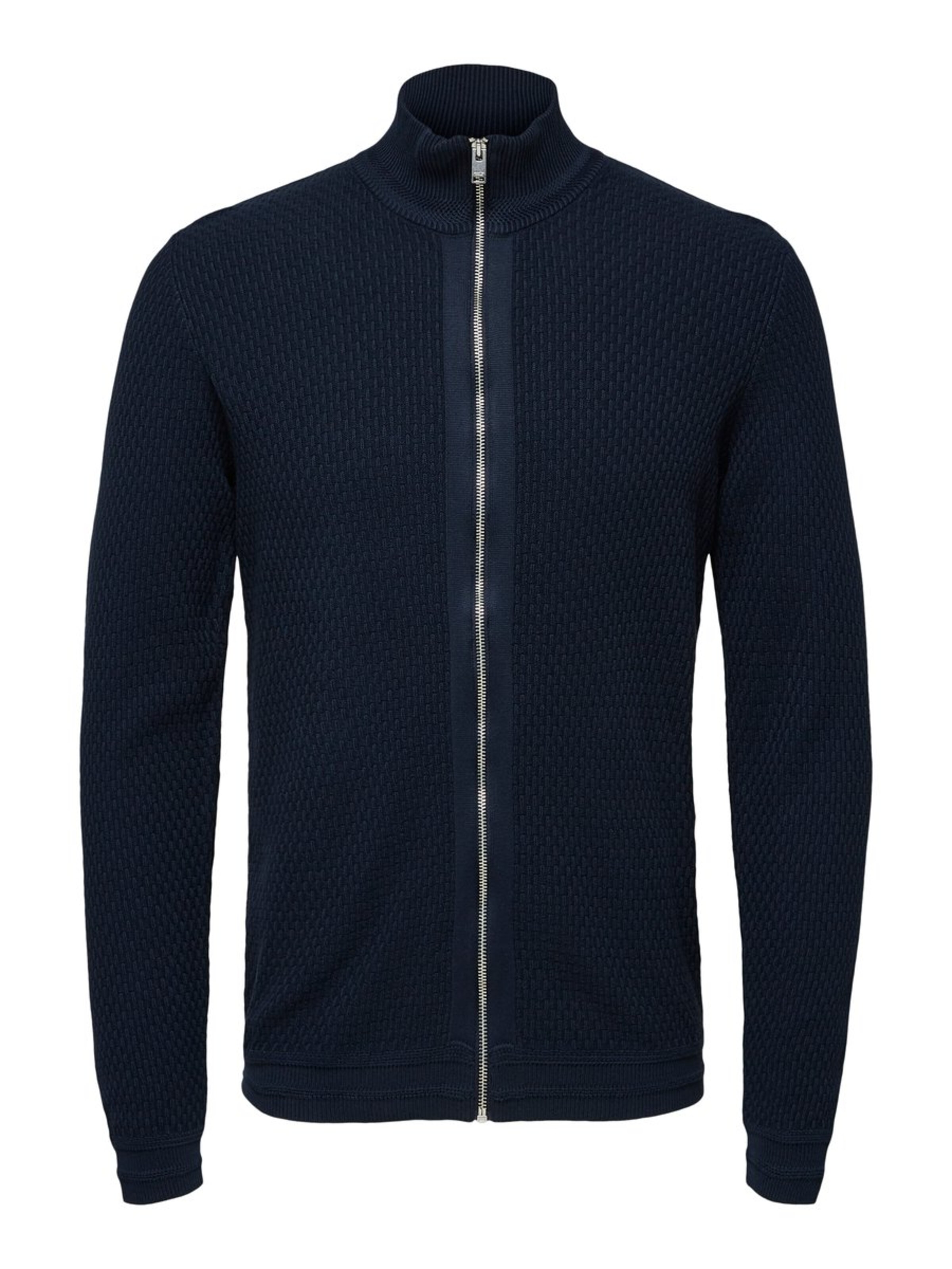 SELECTED HOMME - Gebreid vest in de kleur Saffier