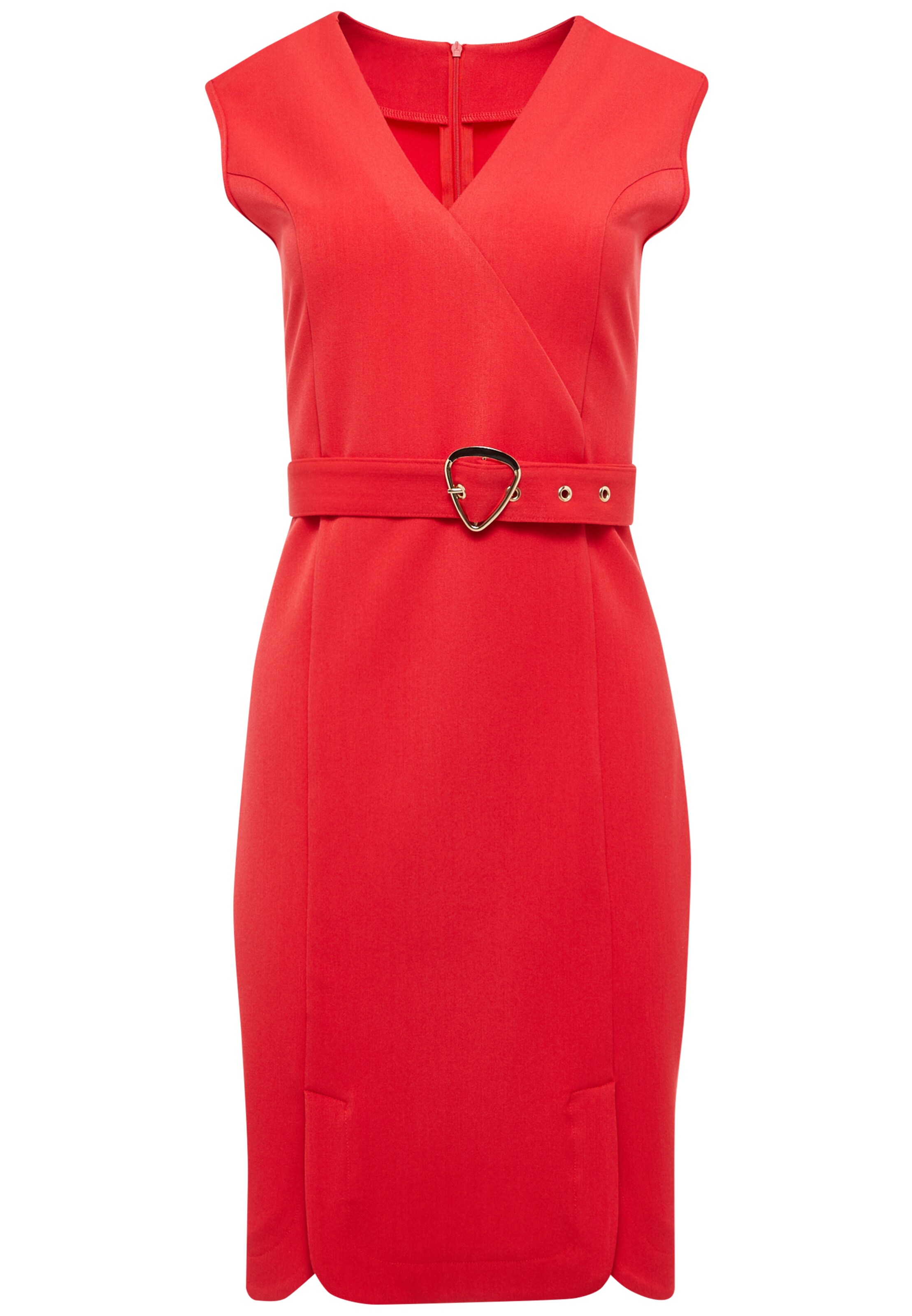 faina - Kokerjurk in de kleur Rood