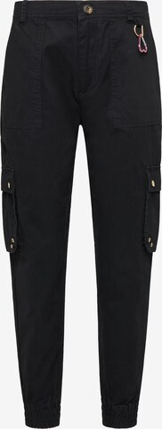 Effilé Pantalon cargo MYMO en noir : devant