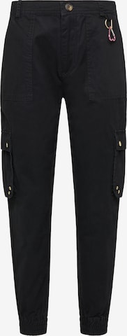 Pantalon cargo MYMO en noir : devant