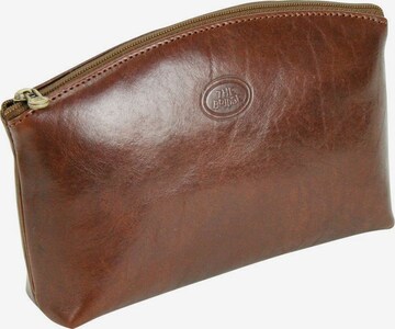 The Bridge Cosmetic Bag in Brown: front