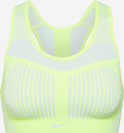 NIKE Sports bra 'FE/NOM Flyknit High Support Sports Bra' in Yellow / White, Item view
