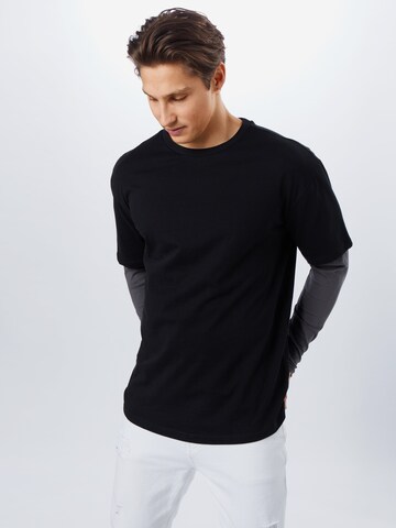 Urban Classics Regular fit Shirt in Black: front