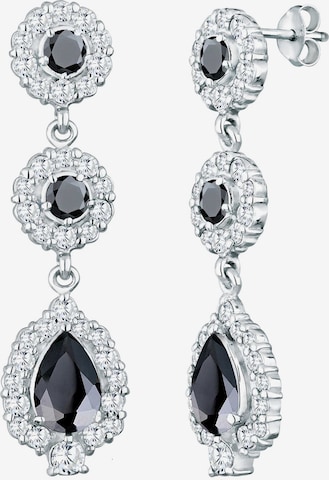 Boucles d'oreilles 'Tropfen' ELLI PREMIUM en noir : devant