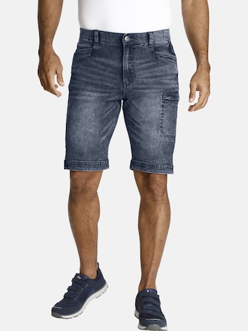 Jan Vanderstorm Loosefit Jeans 'Akisteg' in Blauw: voorkant