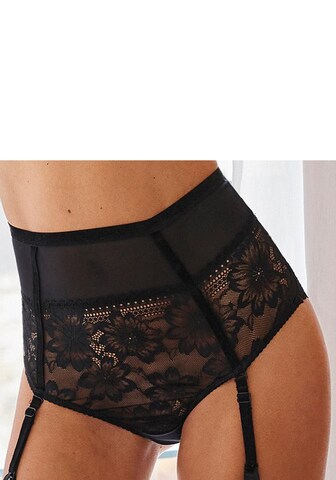 PETITE FLEUR GOLD Boyshorts in Black: front