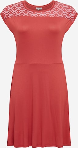 ONLY Carmakoma Dress 'FLAKE' in Red: front