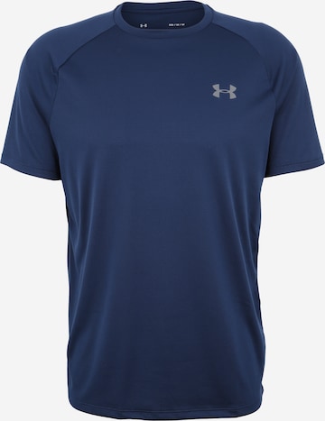 UNDER ARMOUR Regular fit Functioneel shirt 'Tech 2.0' in Blauw: voorkant