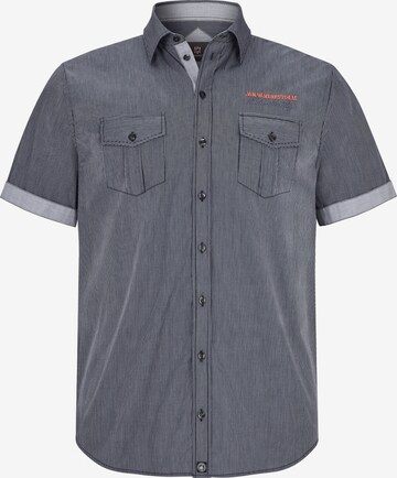 Jan Vanderstorm Comfort fit Button Up Shirt 'Aabel' in Grey: front