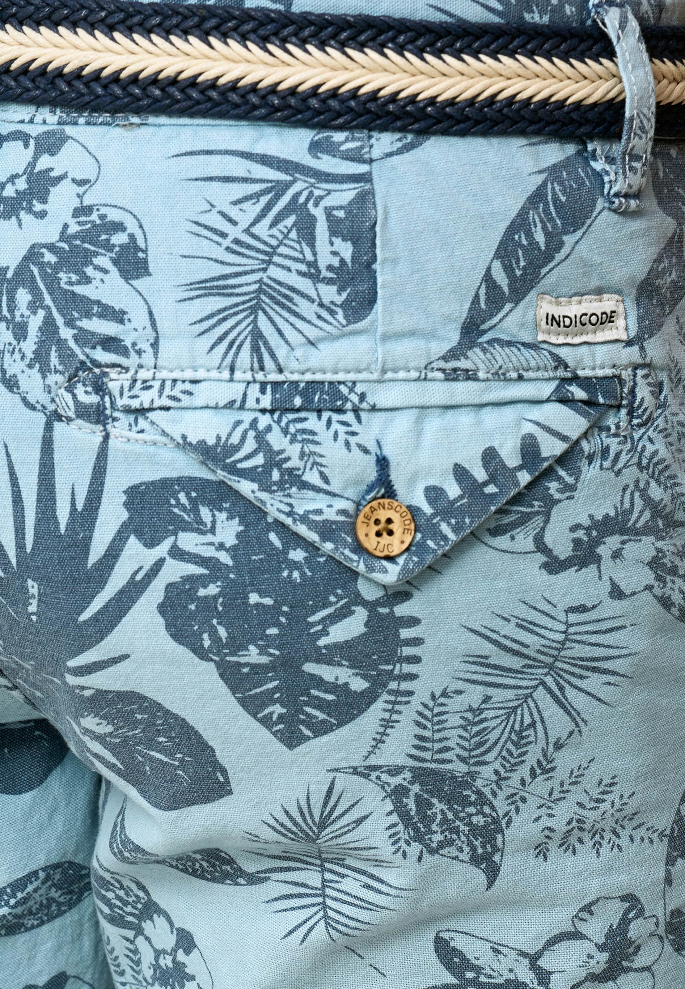 INDICODE JEANS Regular Broek 'Curtain' in Blauw