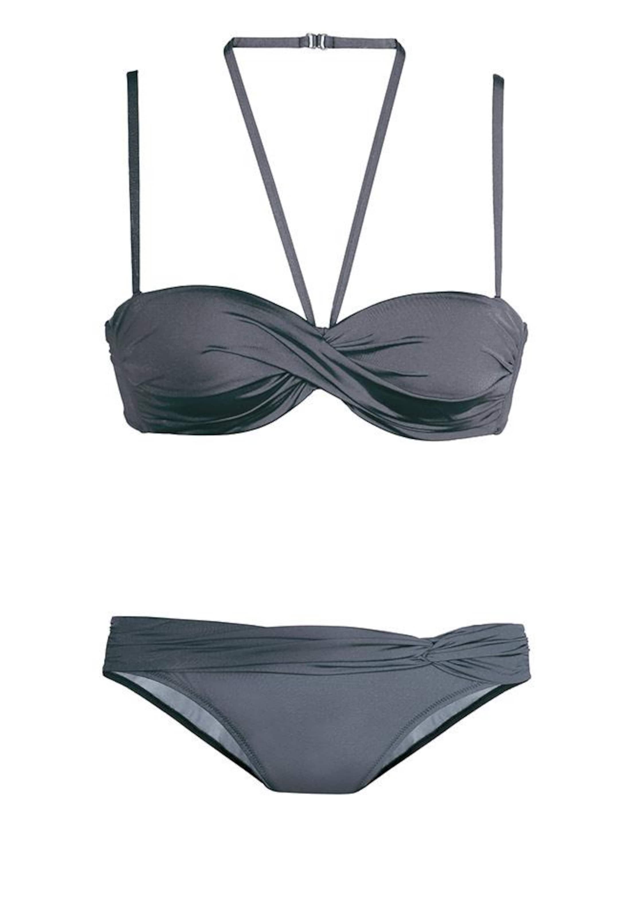 LASCANABandeau Bikini - siva boja: prednji dio