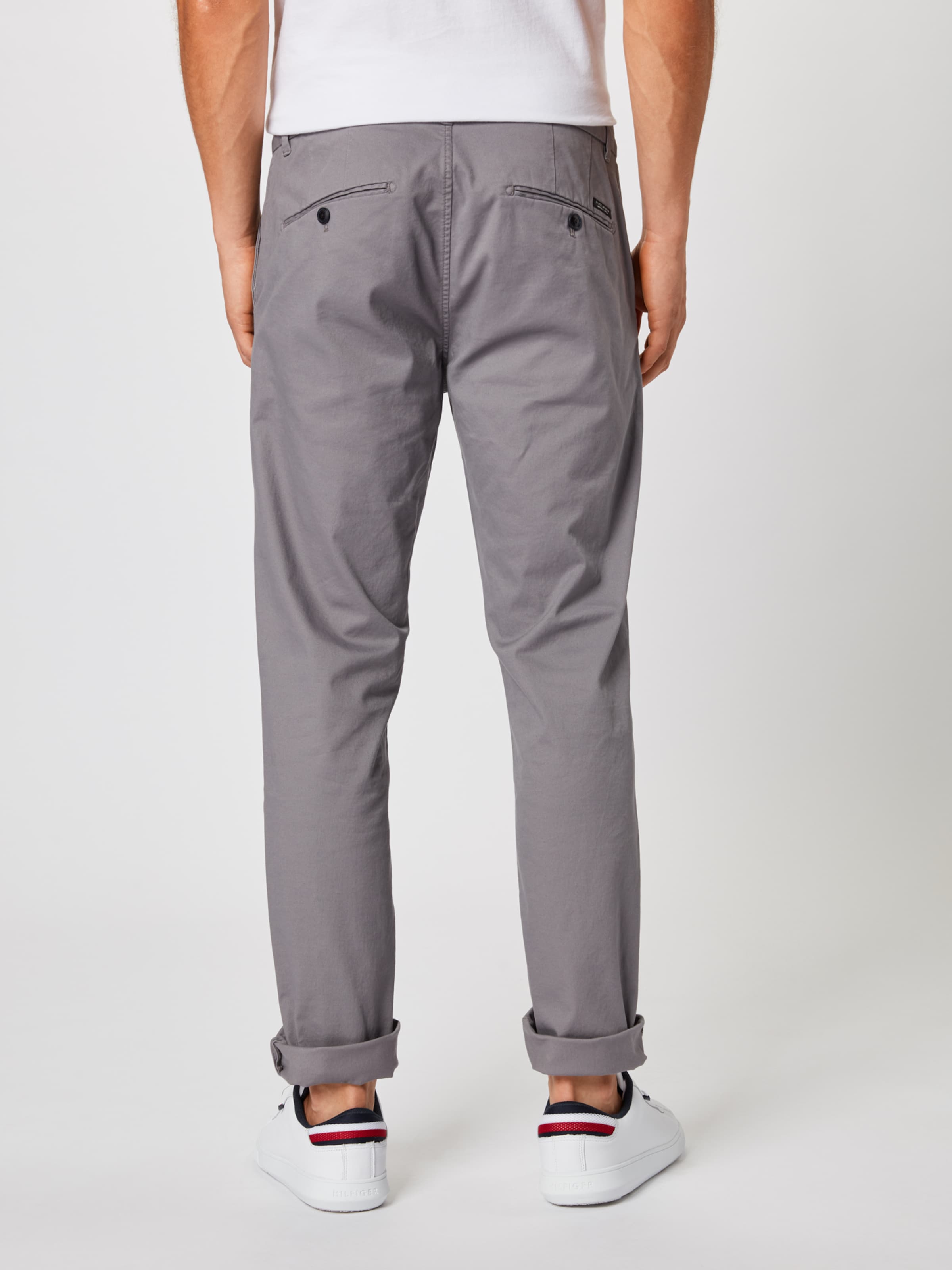 SCOTCH & SODA Chino 'Mott' in de kleur Grijs: Achteraanzicht