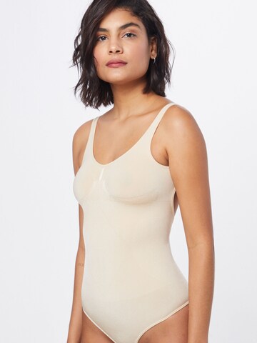 MAGIC Bodyfashion Regular Shaping Bodysuit in Beige: front