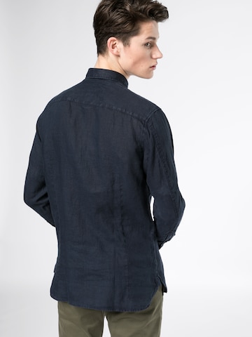 BOSS Slim fit Button Up Shirt 'Cattitude' in Blue: back