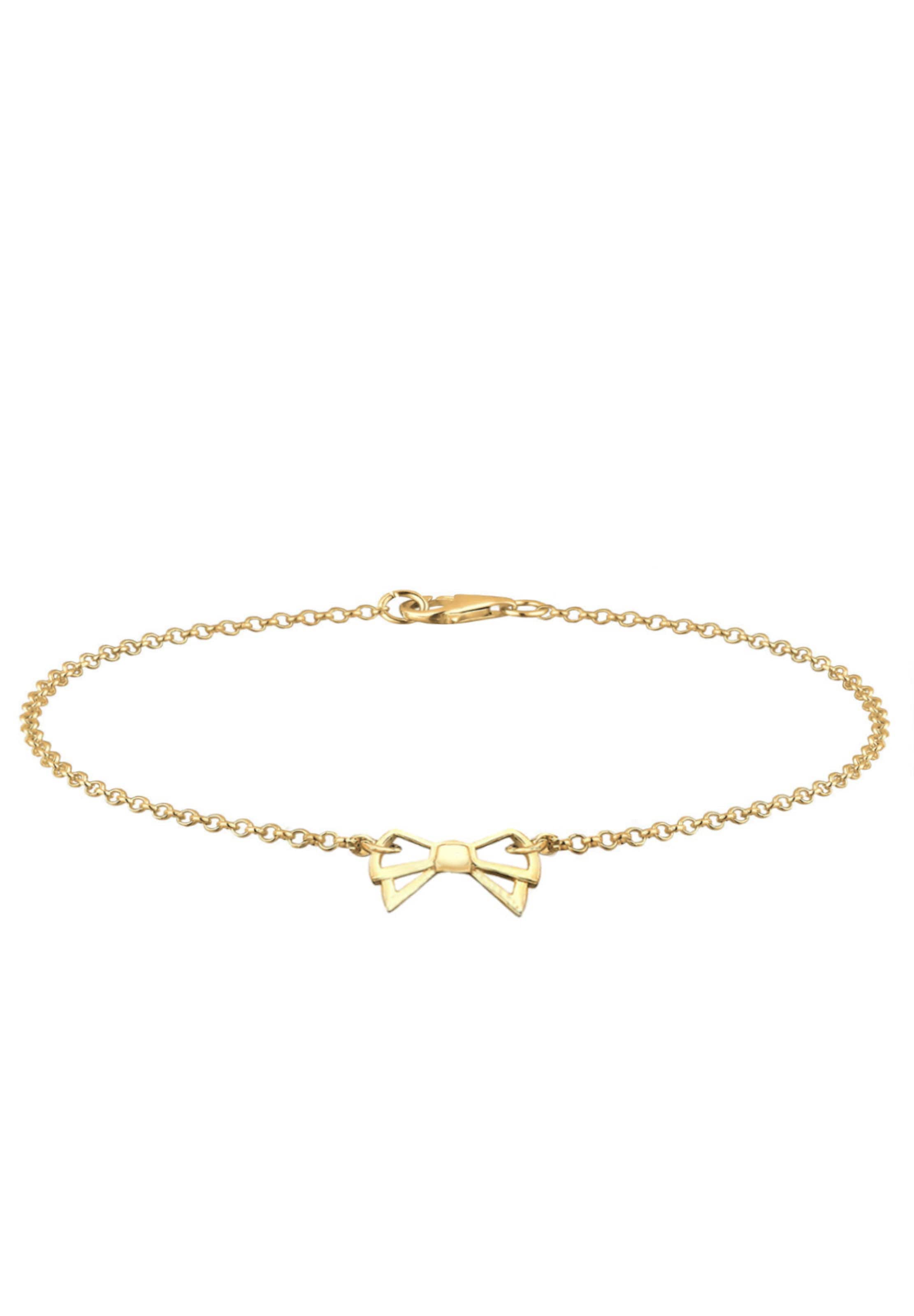 ELLI Armband 'Schleife' in Gold: Vorderseite