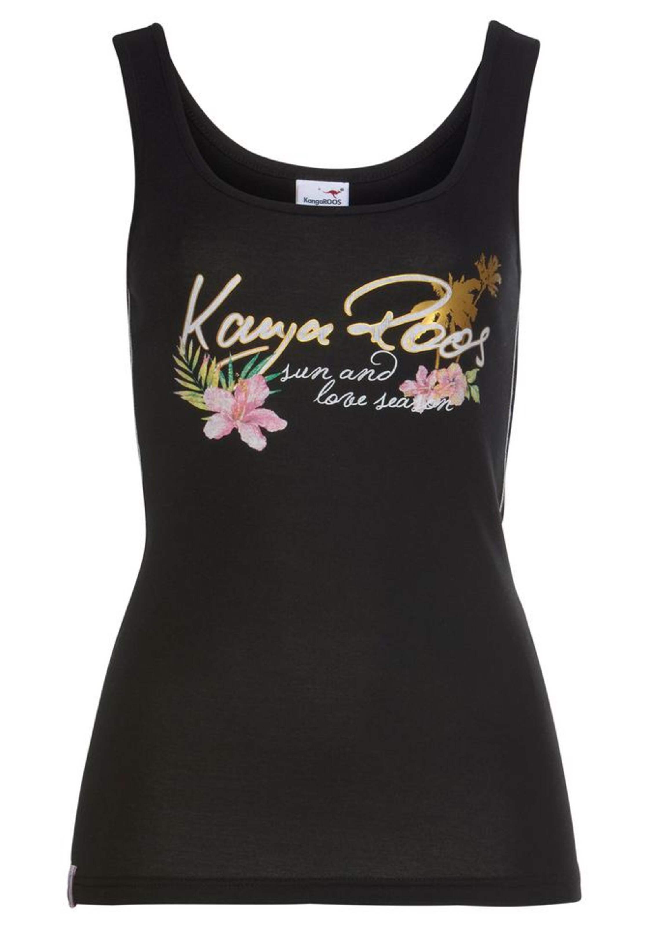 KangaROOS Tanktop in Schwarz: Vorderseite