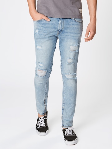JACK & JONES Slimfit Jeans 'LIAM ORIGINAL' in Blauw