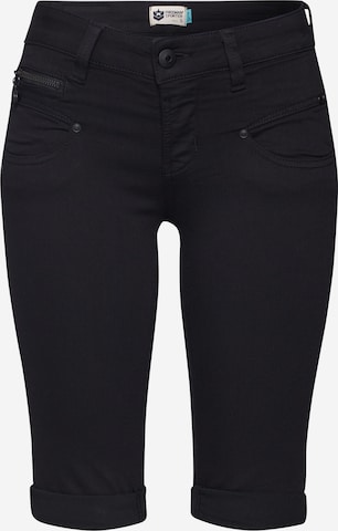 FREEMAN T. PORTER גזרת סלים ג'ינס 'Belixa' בשחור: מלפנים