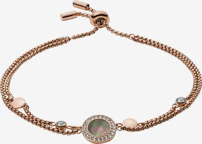FOSSIL Bracelet en or rose / vert / argent, Vue avec produit