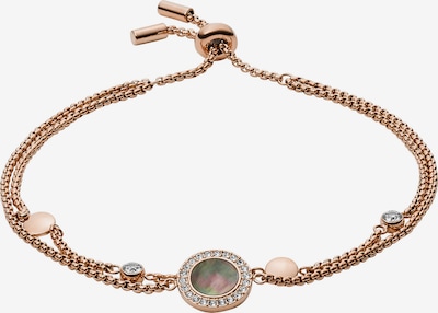 FOSSIL Bracelet en or rose / vert / argent, Vue avec produit