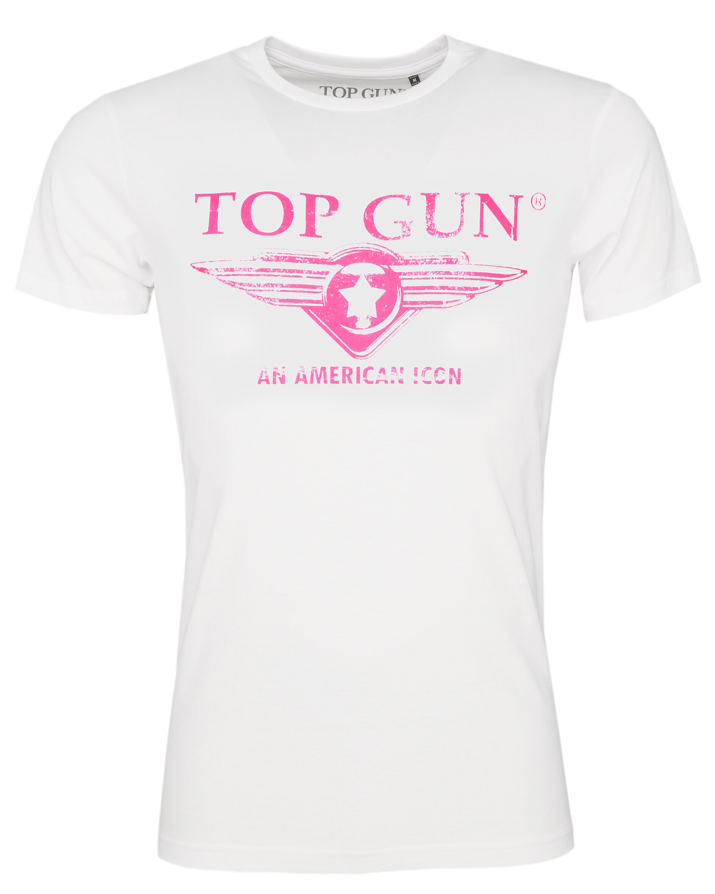 TOP GUN Shirt 'Beach' in Wit: voorkant