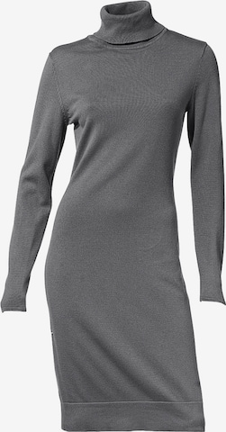 heine Stickad klänning i grå: framsida
