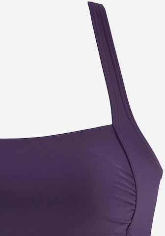 LASCANA Bustier Strój kąpielowy modelujący sylwetkę w kolorze fioletowy