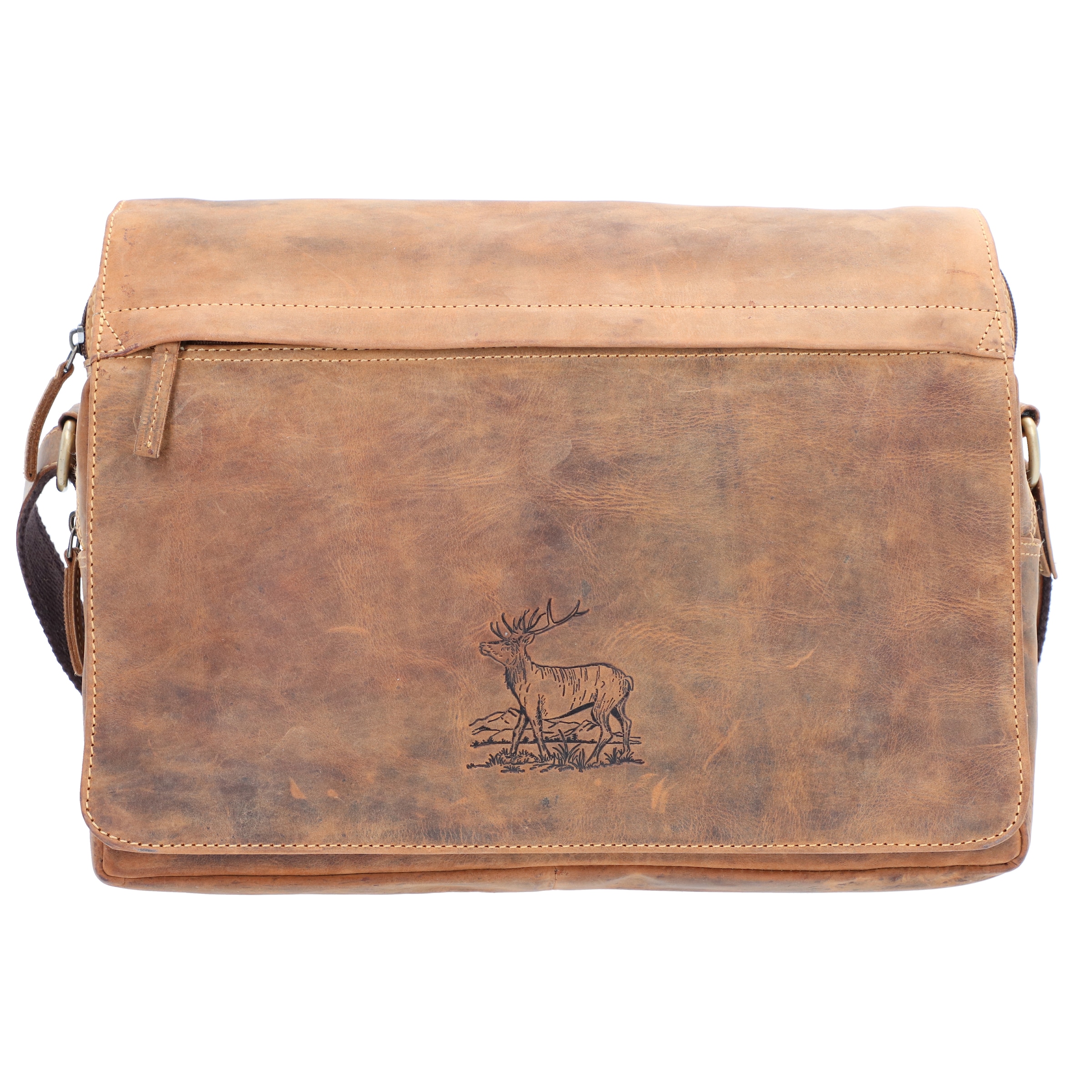 Borsa a tracolla di GREENBURRY in marrone: frontale