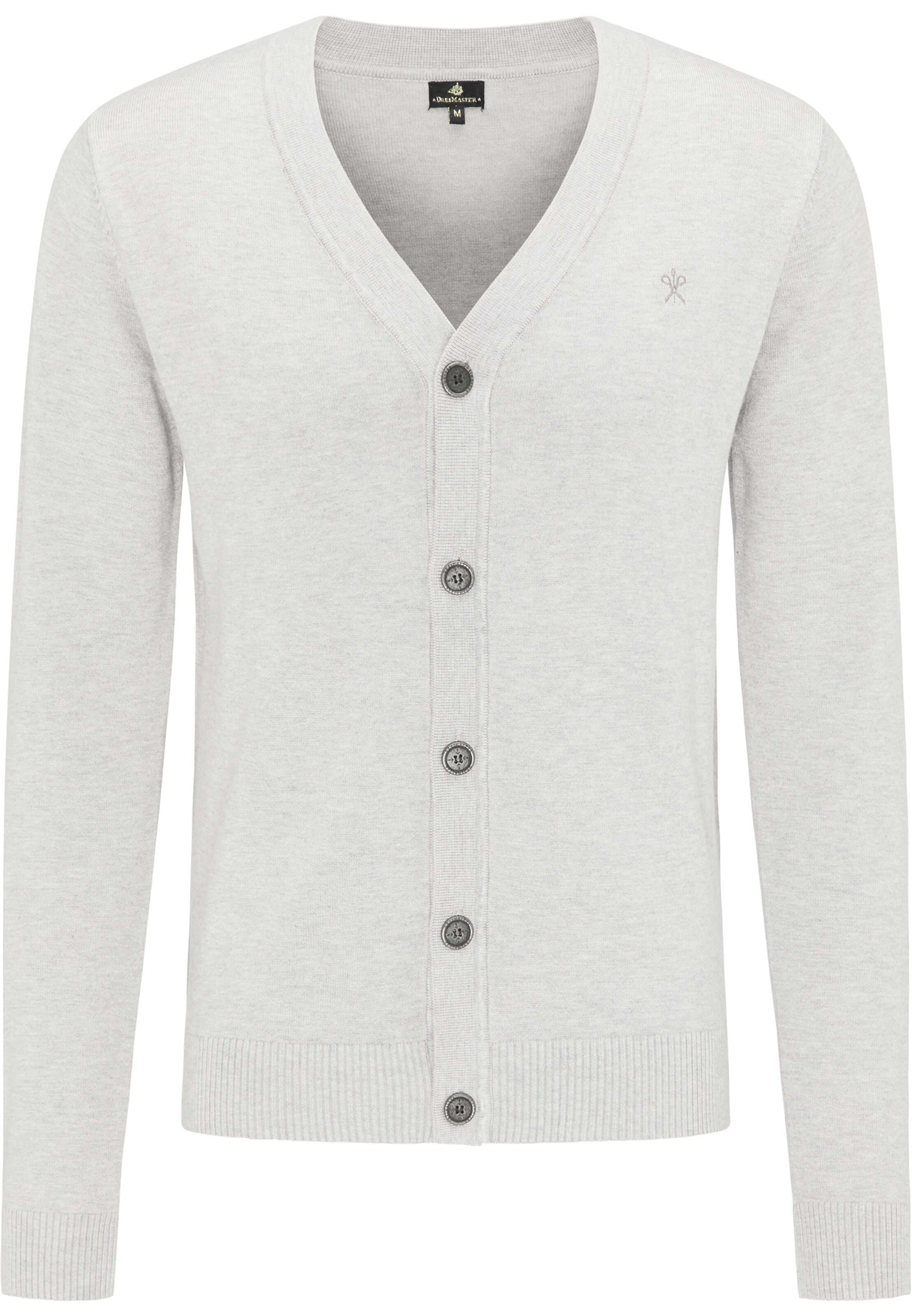 DREIMASTER - Gebreid vest in de kleur Lichtgrijs