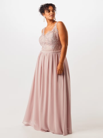 Robe de soirée 'SCALLOP LACE' My Mascara Curves en rose : devant