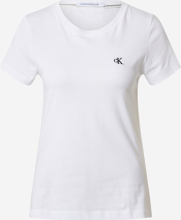 Tricou de la Calvin Klein Jeans pe alb: față