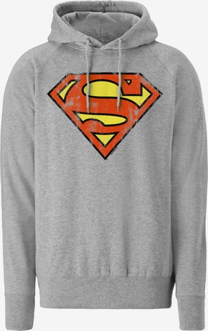 LOGOSHIRT Sweatshirt 'Superman' in Grey: front