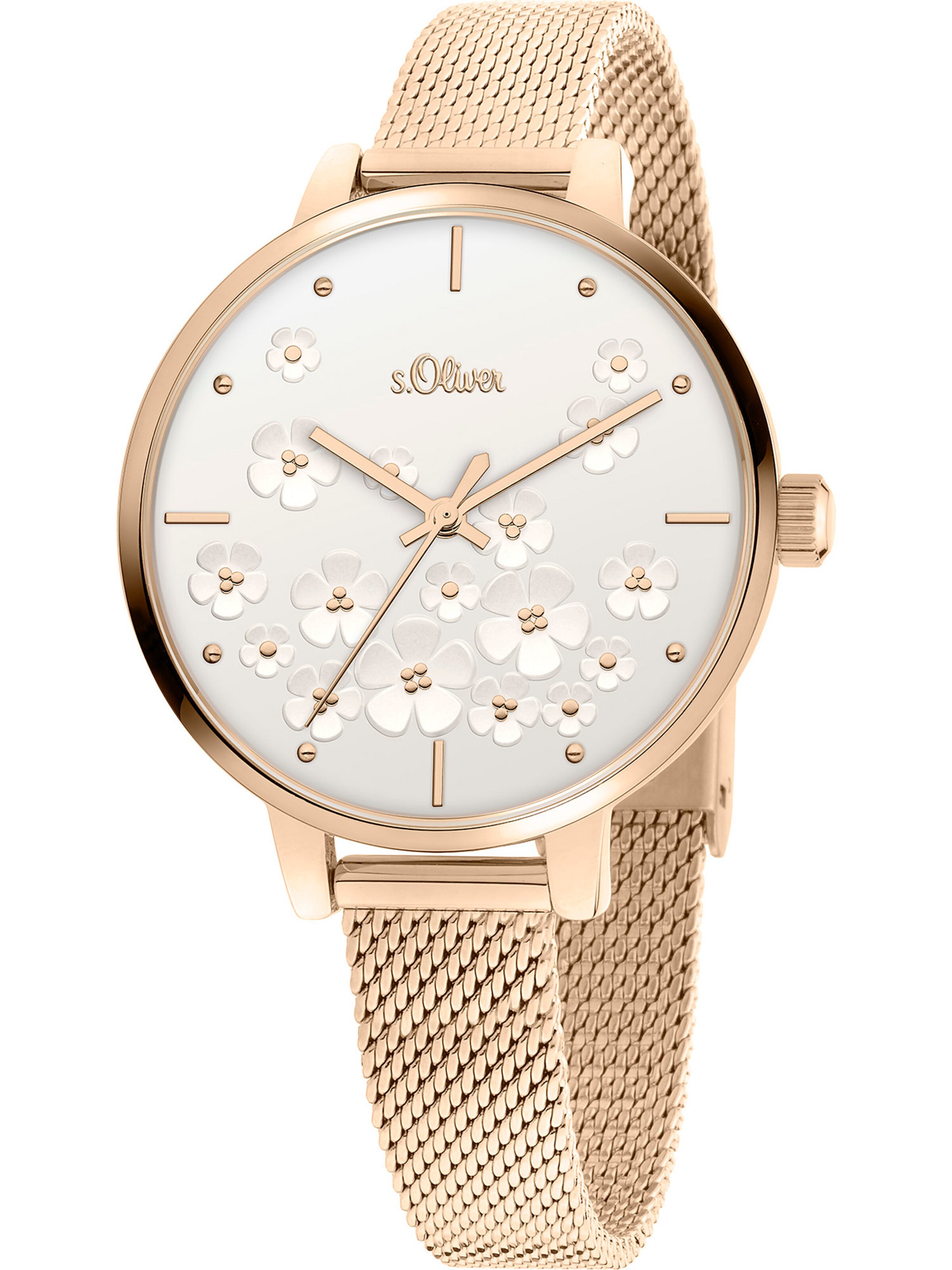 Montre à affichage analogique s.Oliver en or