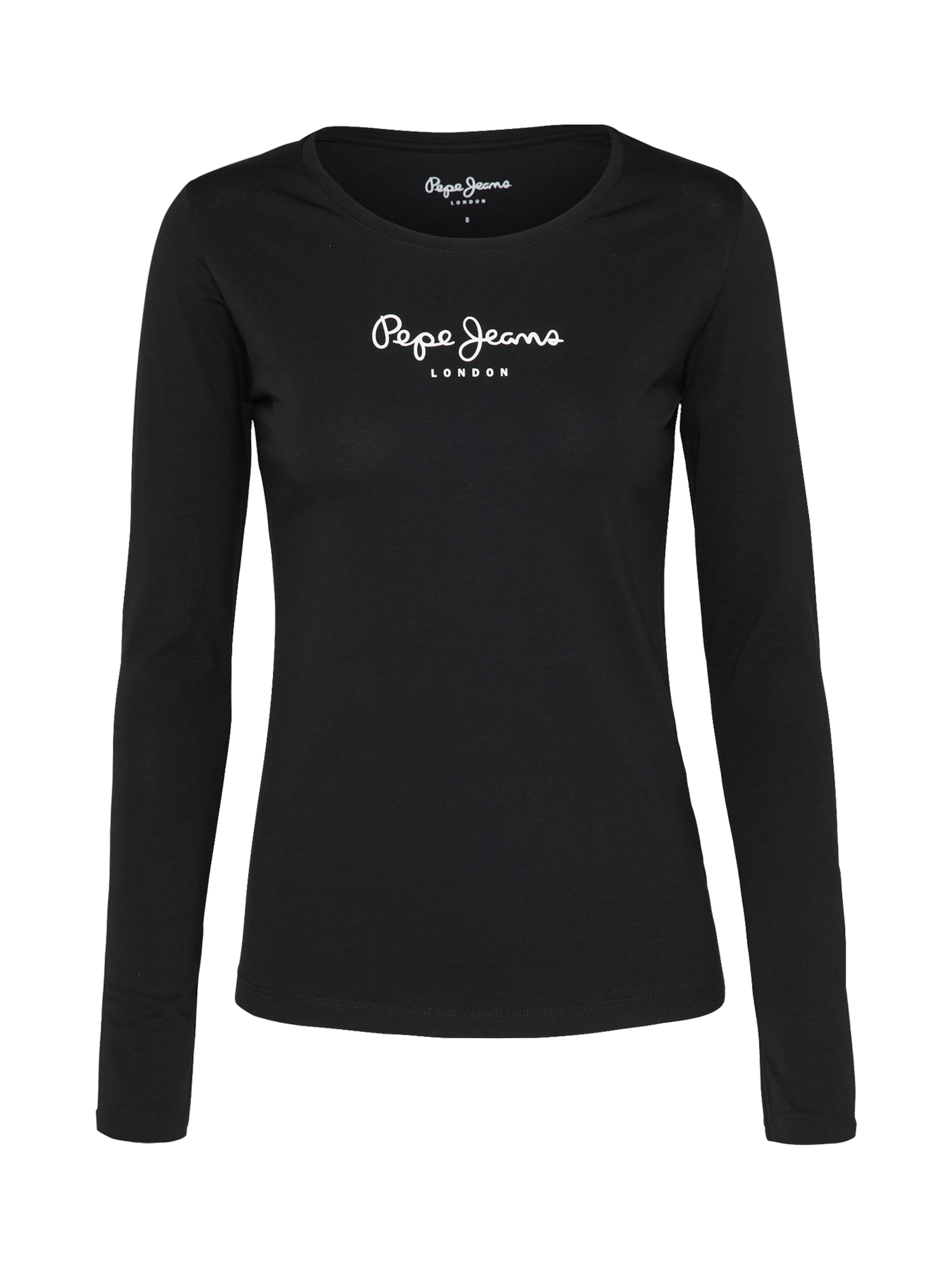 Maglietta 'NEW VIRGINIA L/S' di Pepe Jeans in nero: frontale