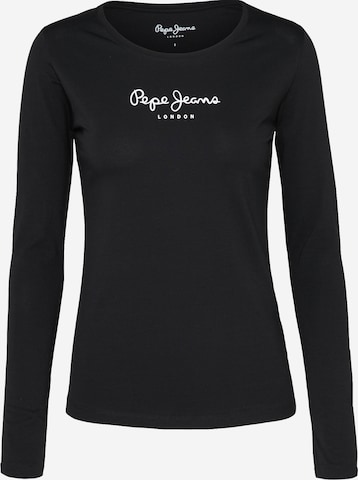 Pepe Jeans Paita 'NEW VIRGINIA L/S' värissä musta: edessä